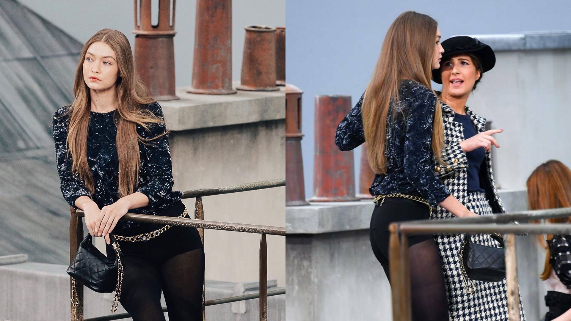 Gigi Hadid Had To Escort A Catwalk-Crasher Off Of Chanel's S/S20