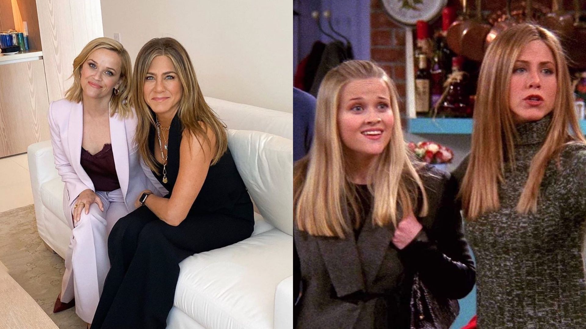 What she wore: Reese Witherspoon and Jennifer Aniston combine