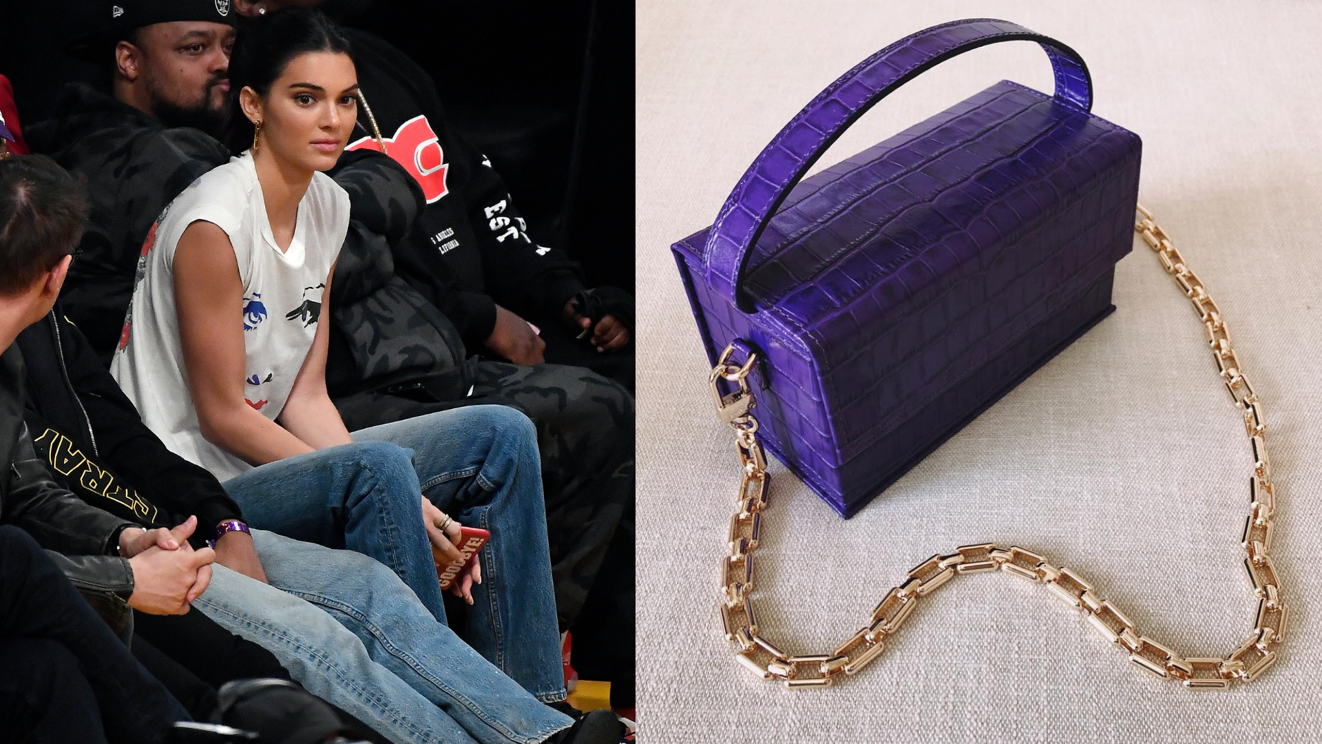 Kendall Jenner Carries Dubai's It Bag Courtside At A Laker's Game