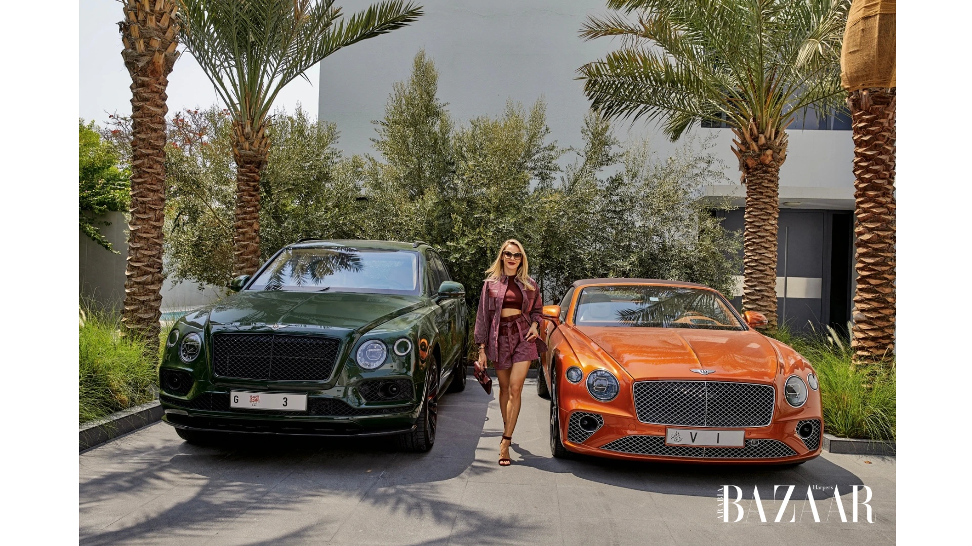 Taking it to the streets, Adelya likes to drive in style in her custom Bentley cars