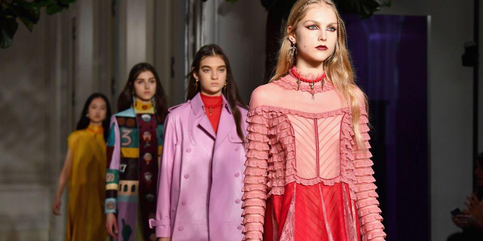 See Every Look From Valentino's Romantic A/W17 Collection | Harper's ...