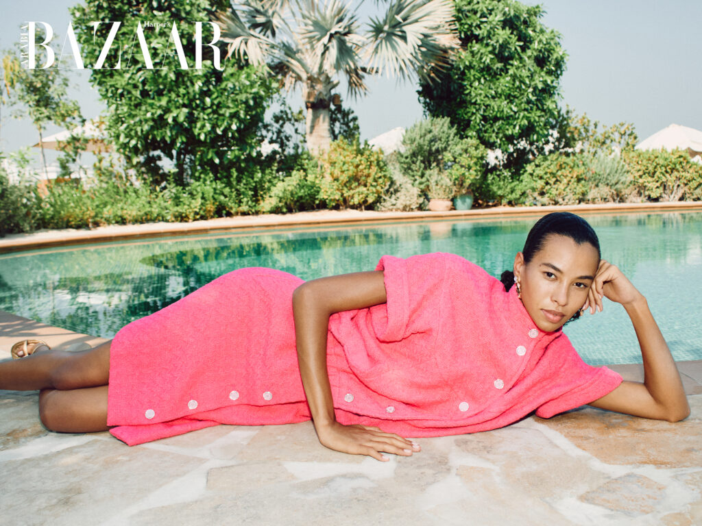 Kate Xavier modelling for Chanel shoot