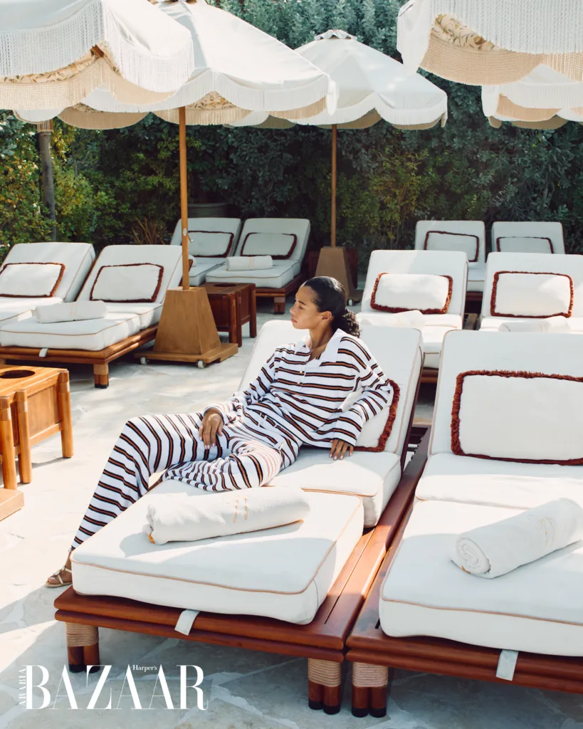 Kate Xavier modelling for Chanel shoot