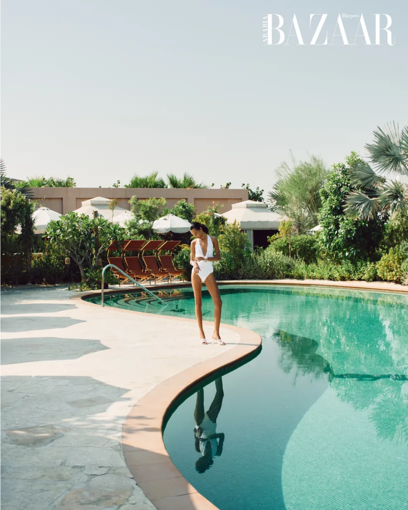 Kate Xavier modelling for Chanel shoot