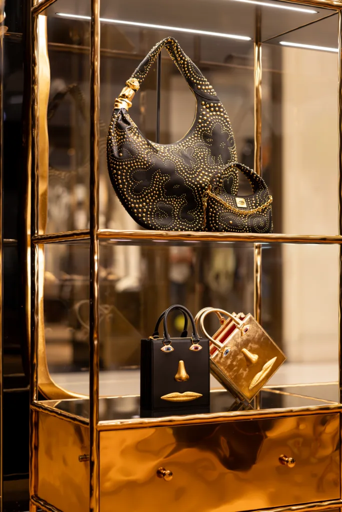 Bags at Schiaparelli's Dubai Mall pop-up