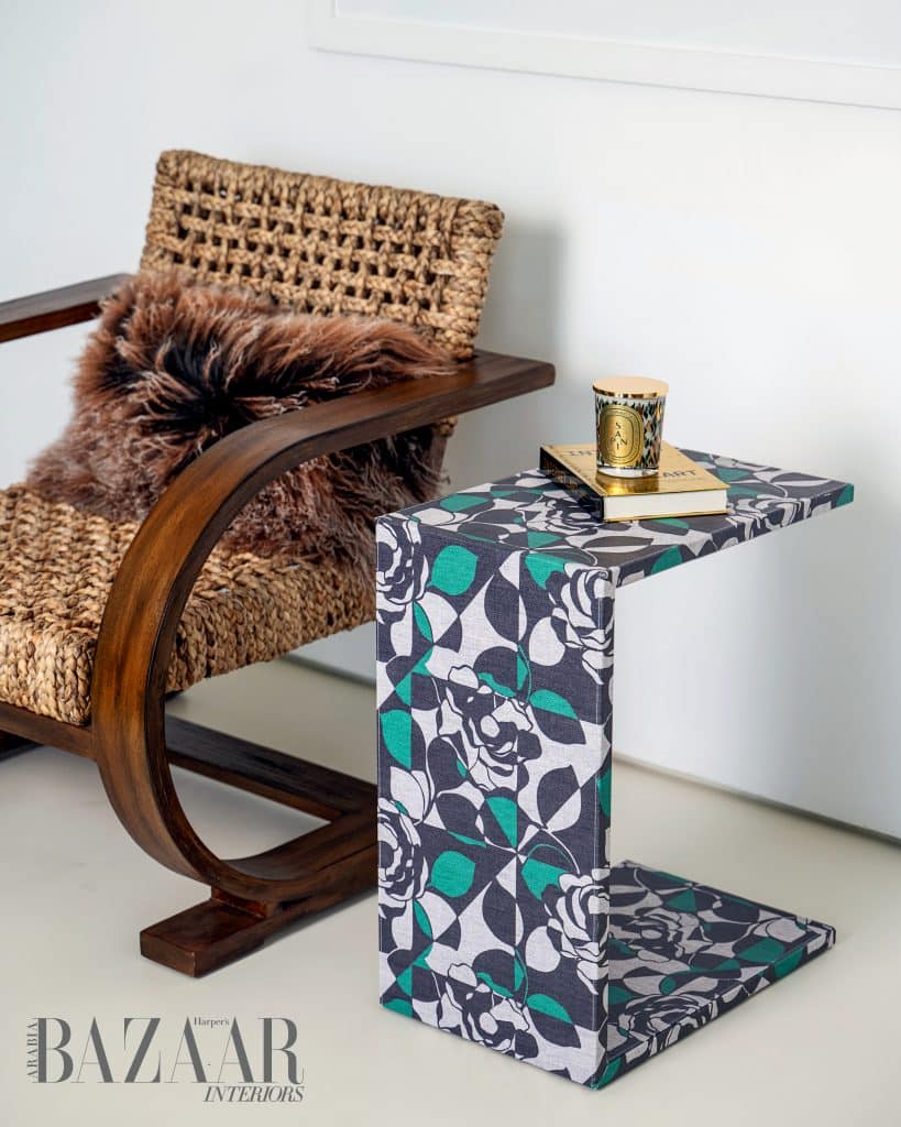 Made with vegan leather, the tables possess a distinctive tactile quality