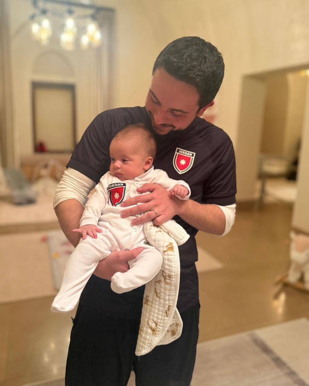 Jordan's Crown Prince Al Hussein Shares A Heartfelt Moment Unveiling Princess Iman's Face